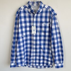 Bald Head Blues Mens Vented Fishing Shirt M Camp Travel Casual Cotton Gingham